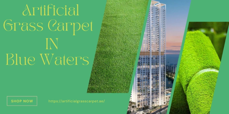 Artificial Grass Carpet In Blue Waters